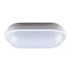 BEGHELLI - Plafoniera polivalente per spazi comuni, installabile a soffitto o parete, con illuminazione forte e diffusa. Protezione stagna IP65 per esterno. Corpo in policarbonato resistente ai raggi UV. GEO LED 15W OVAL WHITE 3K. 75420