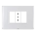 BEGHELLI - Placca Lite 3 Frutti Bianca - Brain 81231