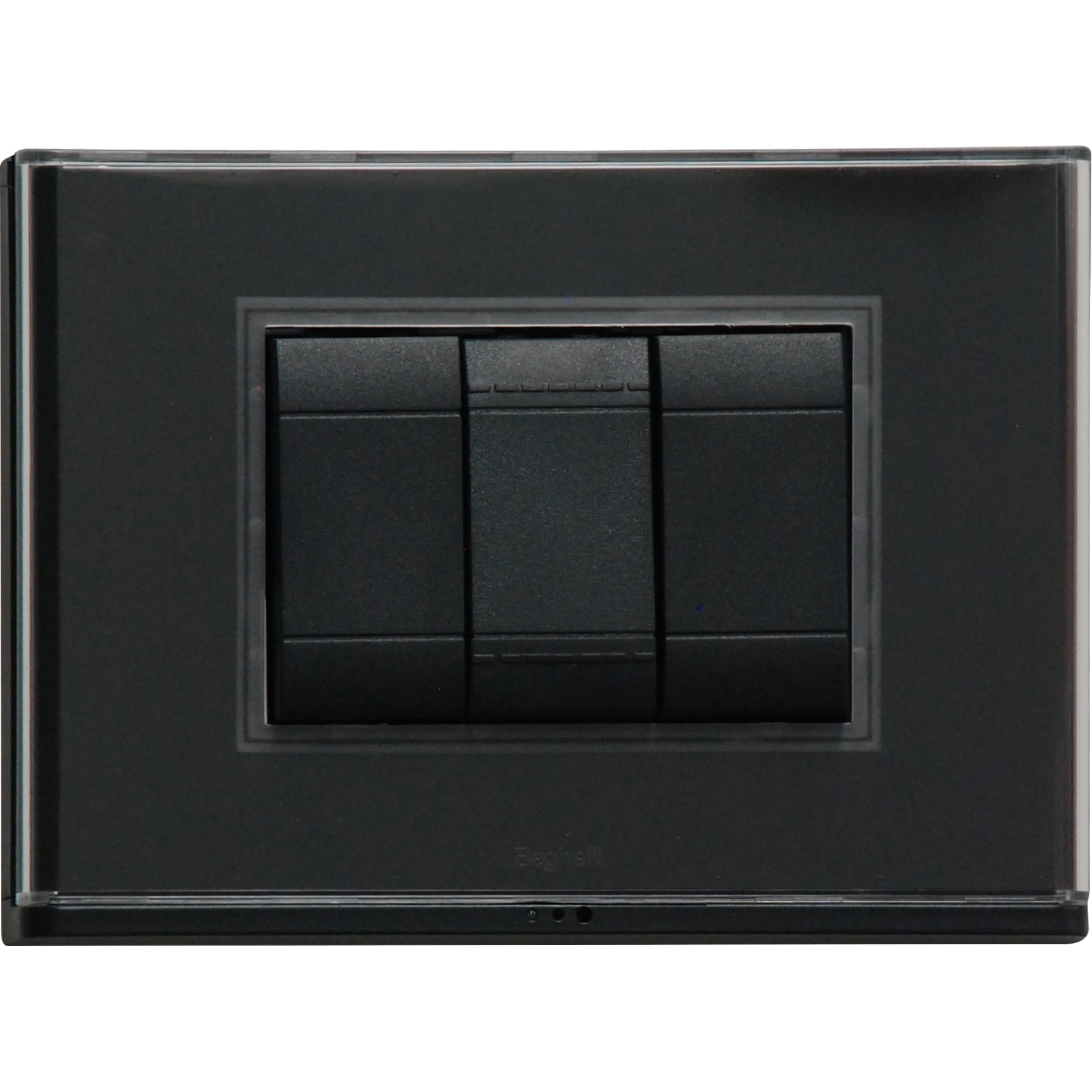 BEGHELLI - Placca estetica 3 frutti nera piccola 3FR NERA PIC. 81235