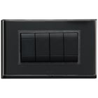 BEGHELLI - Placca Lite 4 Frutti Nera - Brain 81324