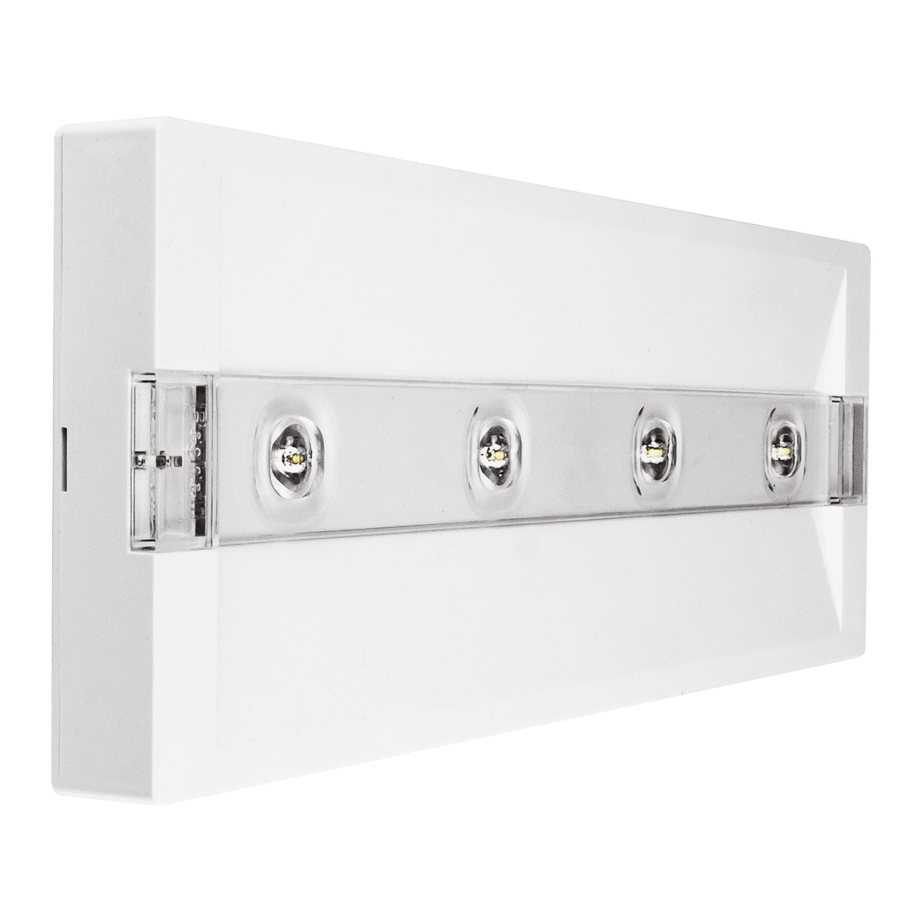 BEGHELLI - Apparecchio di emergenza ultra-sottile con sistema ottico avanzato e 4 lenti ad alta efficienza: UP LED 824M SA TR 1.5 LF.