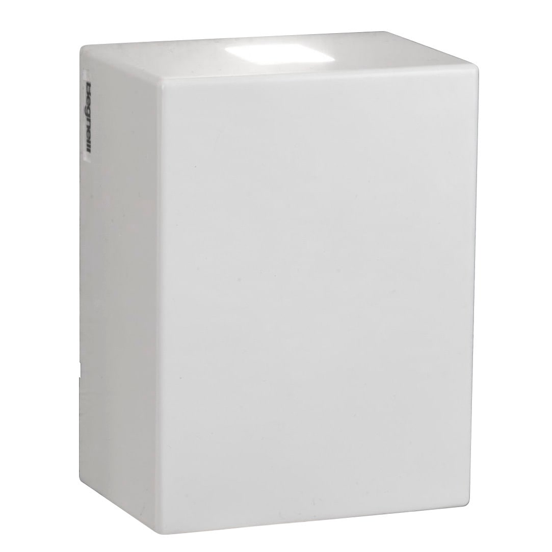 BEGHELLI - Lampada da parete X-CUBE LED 8W, 480 lumen, tonalità luce 4000K, IP44, bianco.