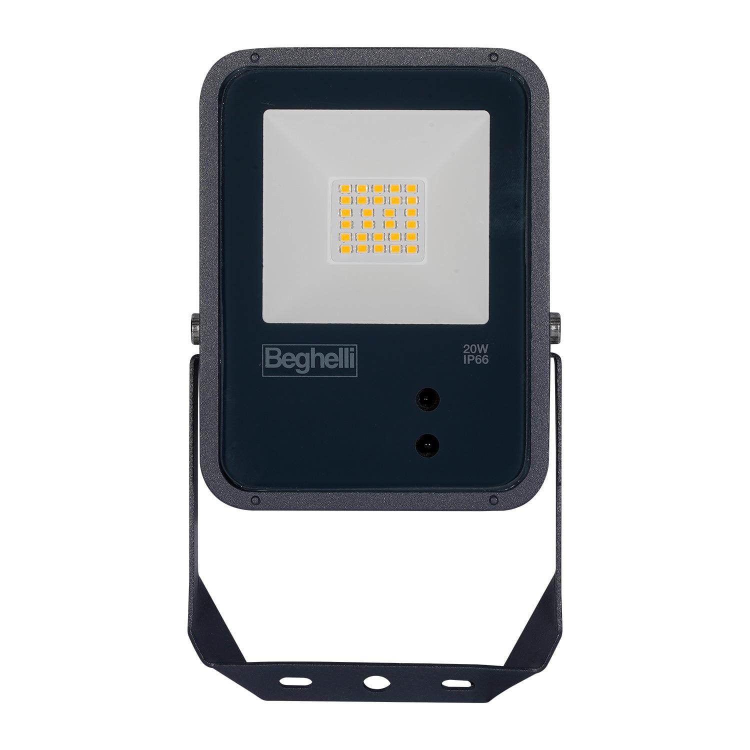 BEGHELLI - Proiettore a spessore ridottissimo FL LED 30W NERO IP66 SENS 4K con design moderno ed elegante, adatto per applicazioni nel settore civile, terziario e industriale, realizzato in alluminio pressofuso con alette di raffreddamento integrate.