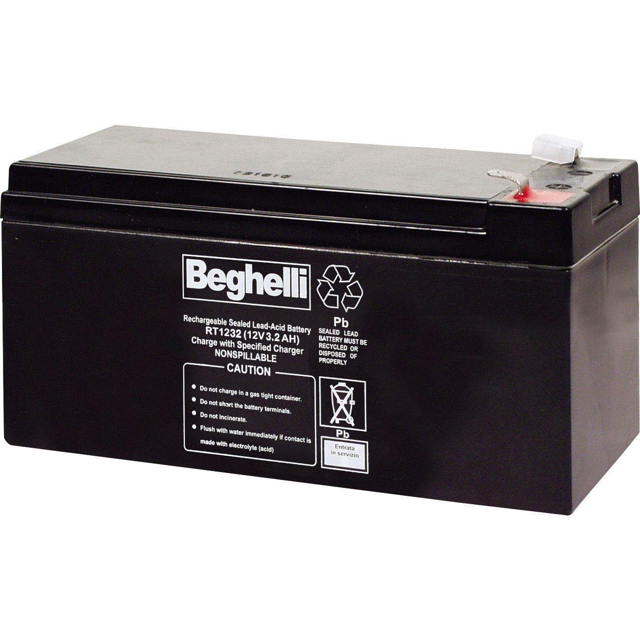 BEGHELLI - Batteria di ricambio al piombo 12V 3.2Ah PB 8804