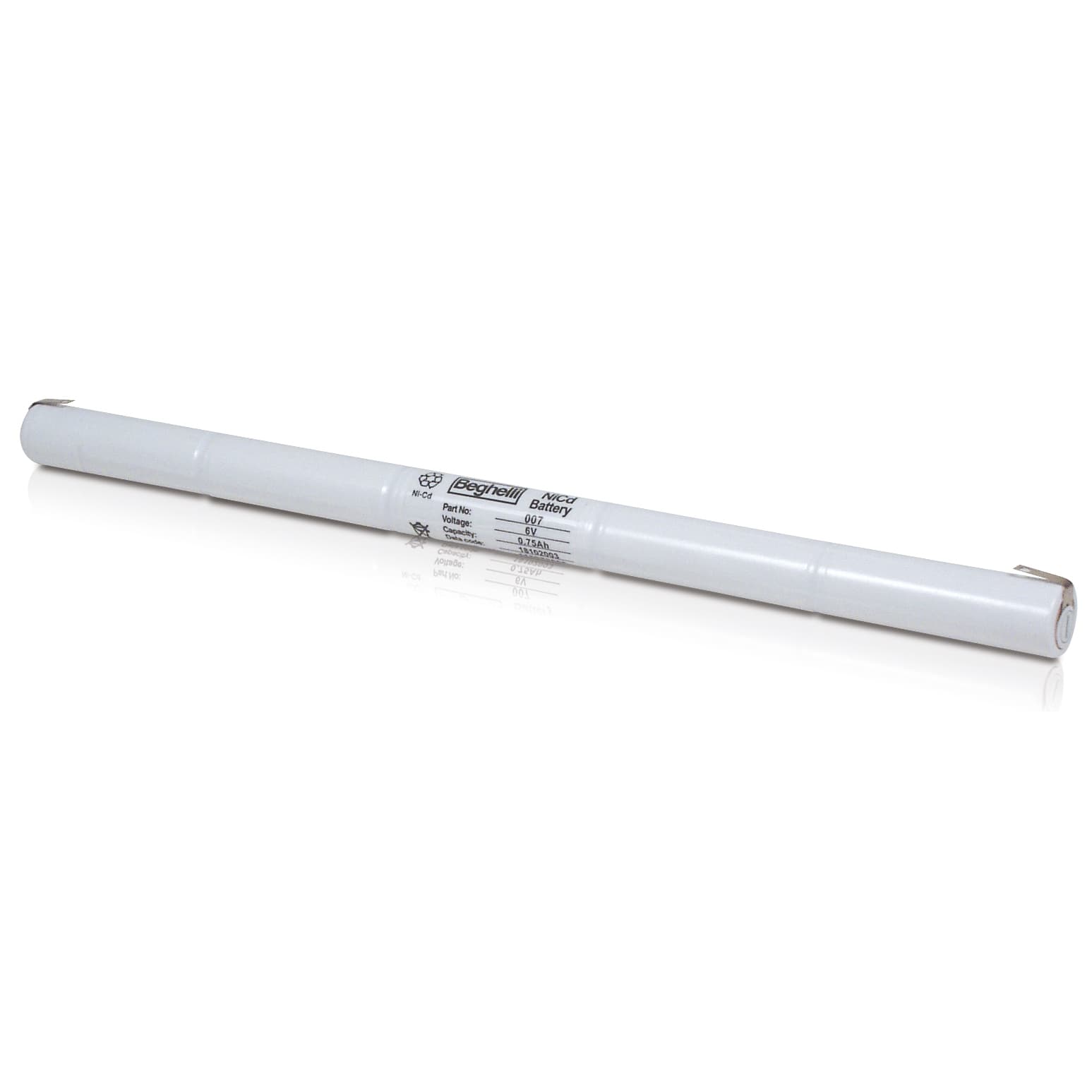 BEGHELLI - Batteria Nichel Cadmio 6V 750mAh AA STILO NC HT