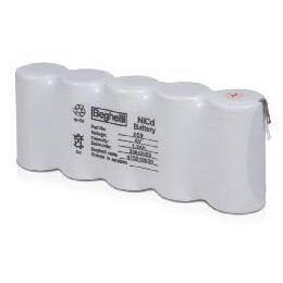 BEGHELLI - Batteria Nichel Cadmio 6V 1.2Ah AA HT SC Size PACCO.