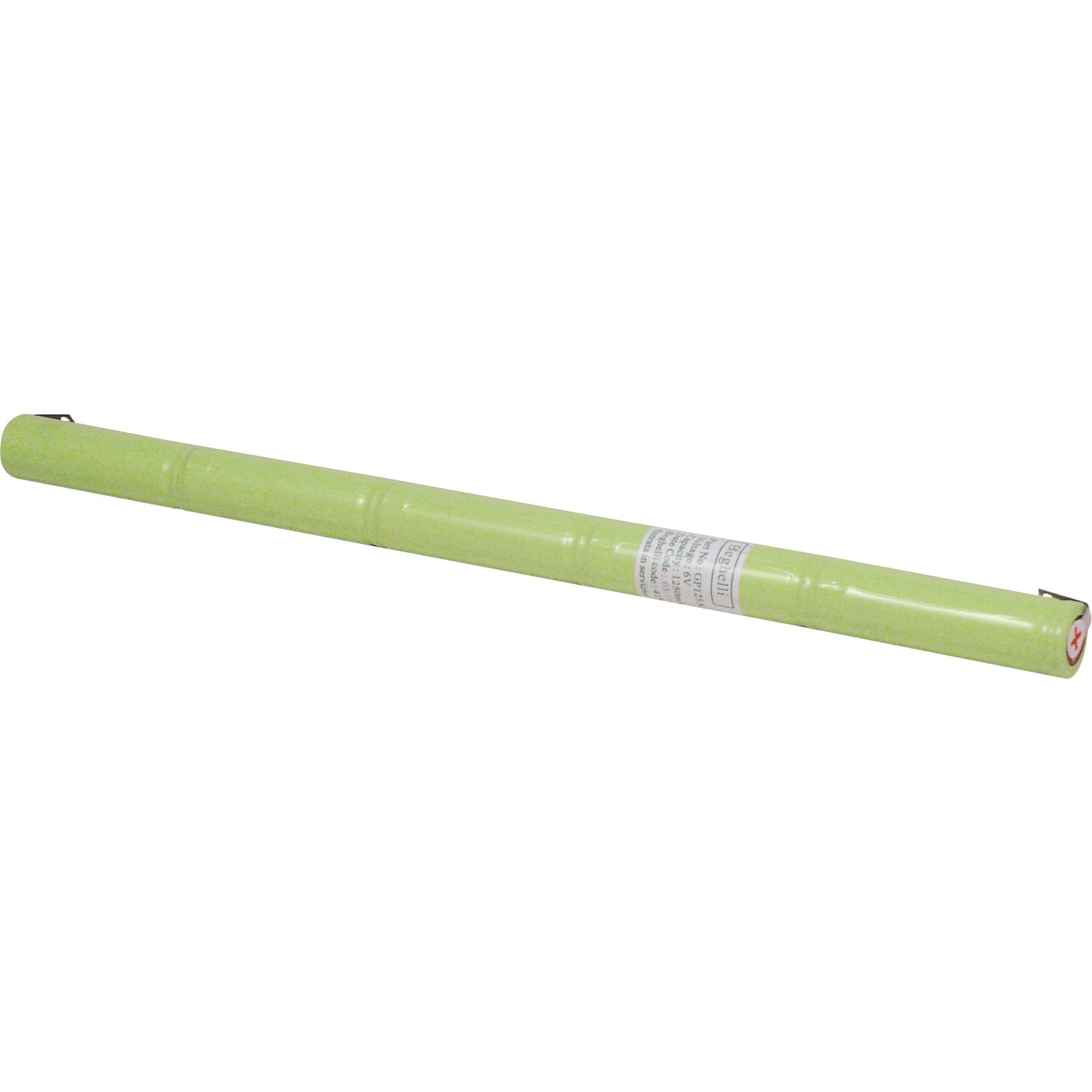 BEGHELLI - Batteria ricaricabile NiMH ad alta temperatura da 6V 1.2Ah AA formato stilo.