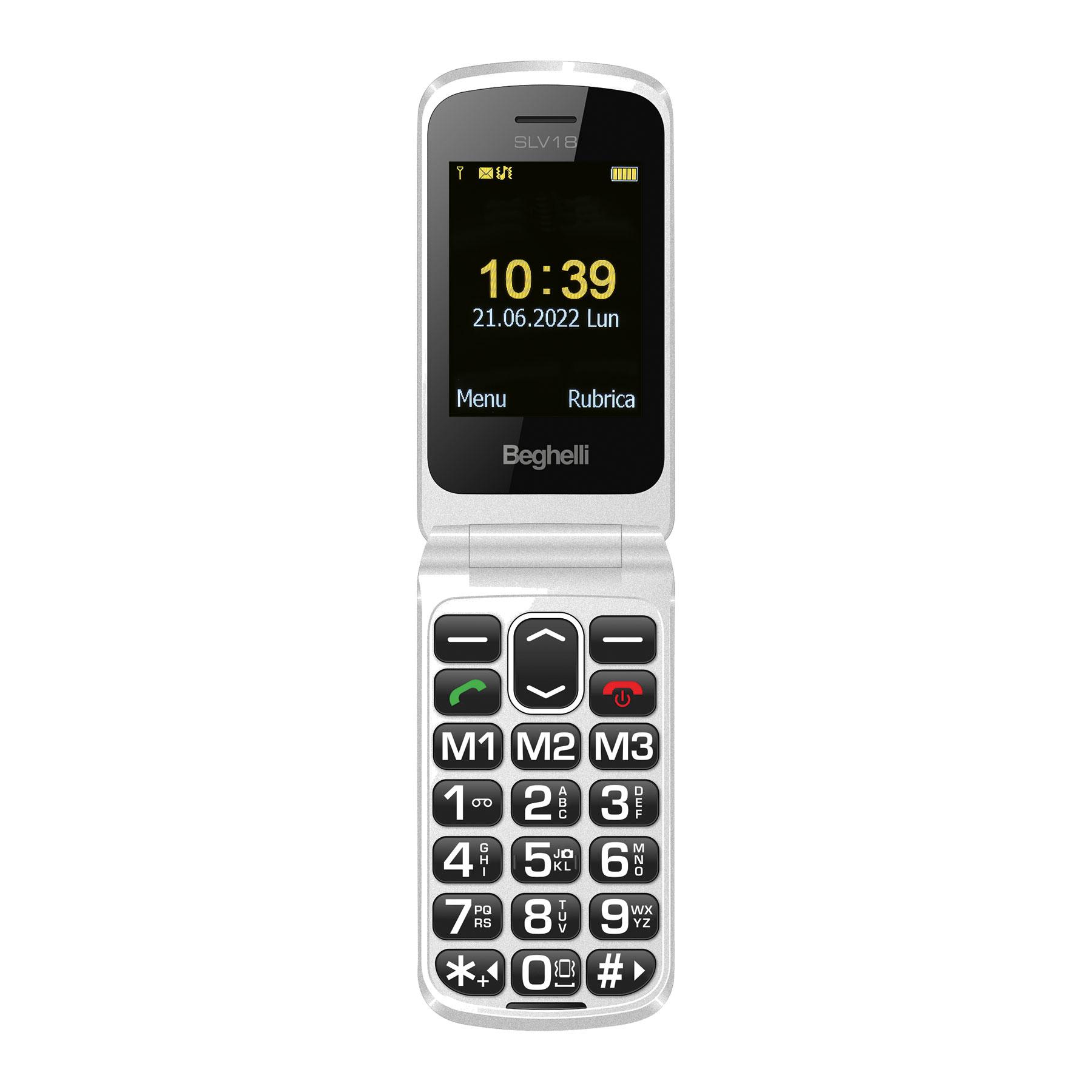BEGHELLI - Cellulare GSM con tasto di chiamata rapida di soccorso Salvalavita Phone SLV18.