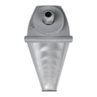 BEGHELLI - Plafoniera stagna IP66 IK09 con corpo in acciaio per alta robustezza. Sistema di alimentazione regolabile su 4 step di flusso luminoso e schema ottico a celle indipendenti per controllo del fascio luminoso. ACCIAIO REG 2X36W M1200 6K.