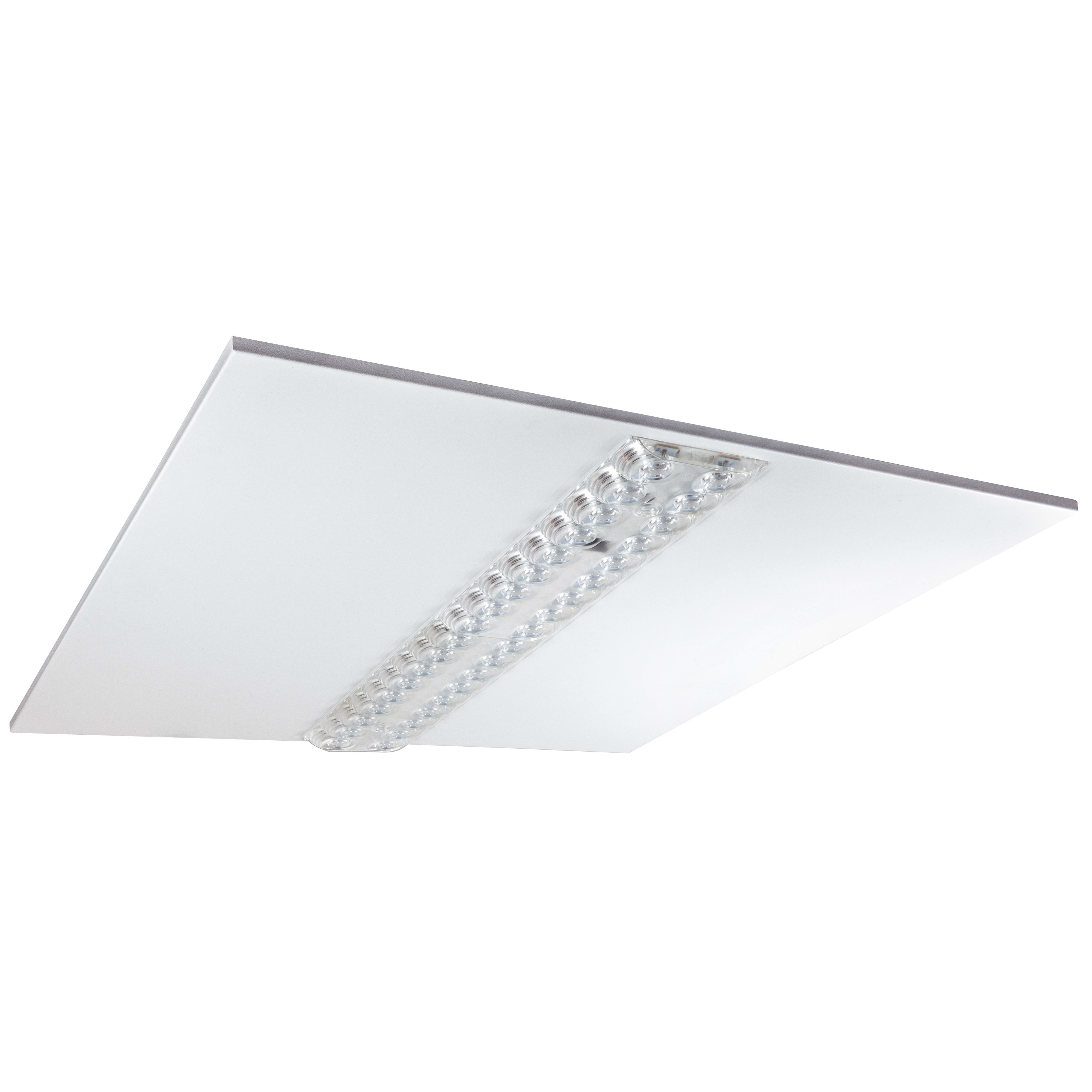 BEGHELLI - Pannello LED con ottica multi-lenticolare anti-abbagliamento, modello LENS PAN 418 M600 UGR19 SD 3K.