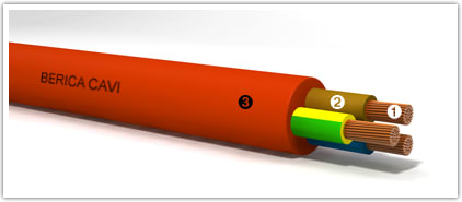 BERICA CAVI - SIHF-FG4G4 300/V 2X1 ROSSO