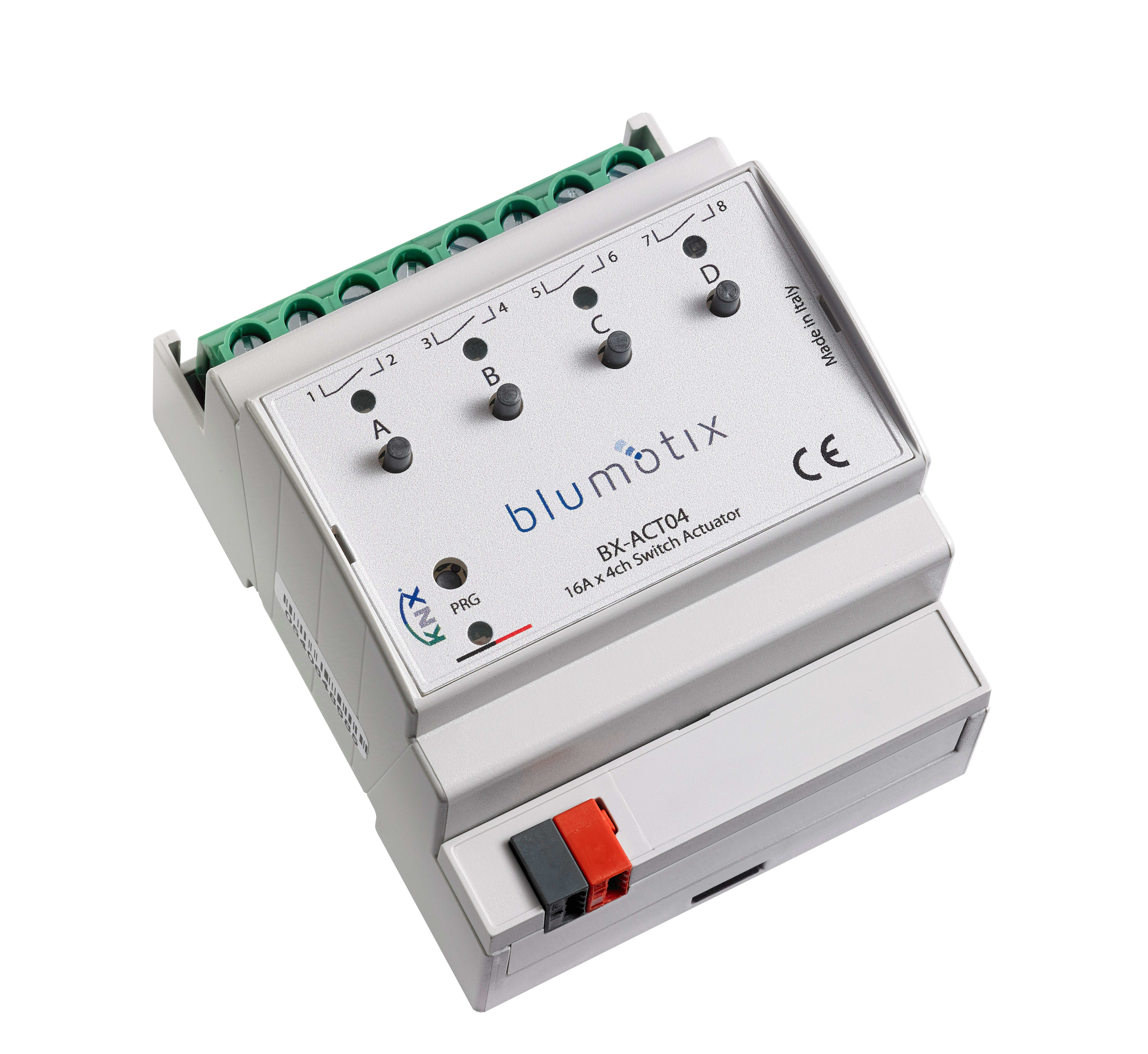 BLUMOTIX - ATTUATORE CARICHI KNX A 4 CANALI (16A) BX-ACT04