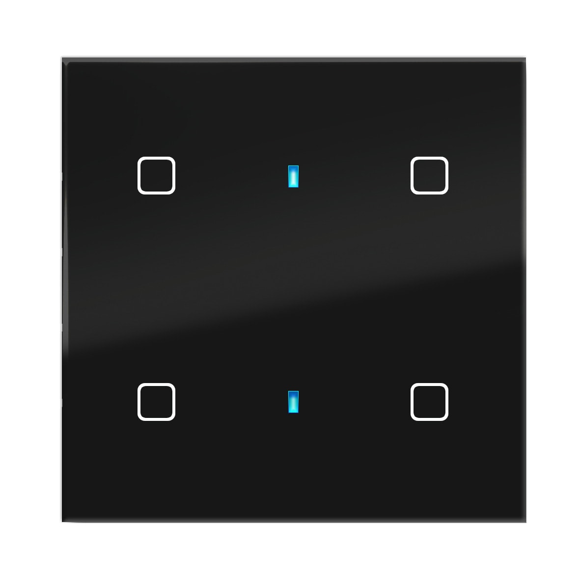 BLUMOTIX - QUBIK BUTTON COVER VETRO 4P 80X80 BLACK