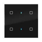 BLUMOTIX - QUBIK BUTTON COVER VETRO 4P 80X80 BLACK