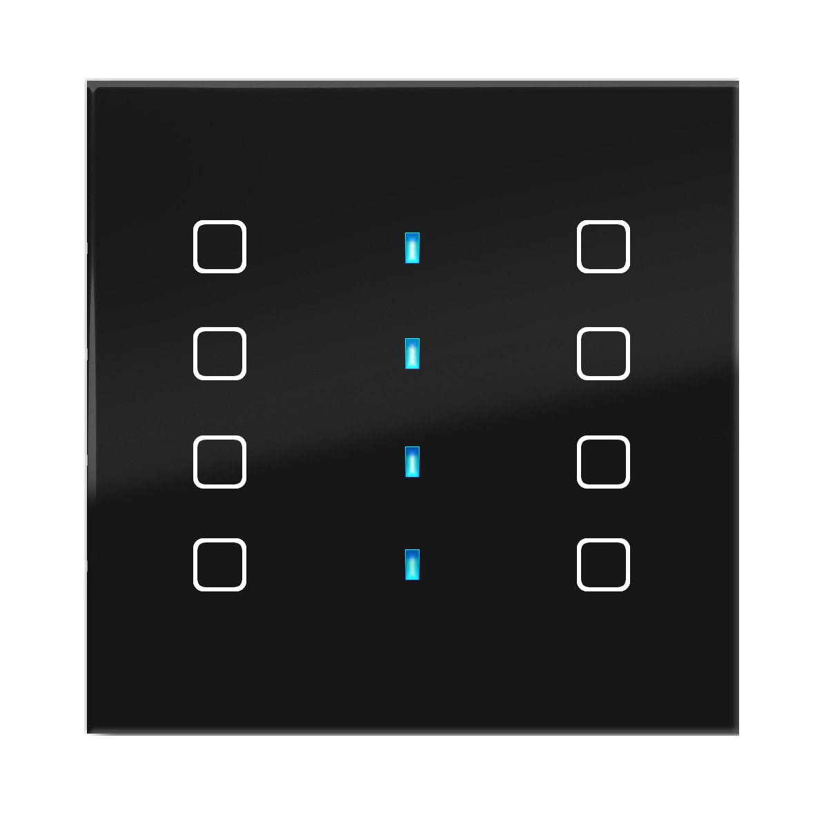 BLUMOTIX - QUBIK BUTTON COVER VETRO 8P 80X80 BLACK