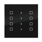 BLUMOTIX - QUBIK BUTTON COVER VETRO 8P 80X80 BLACK