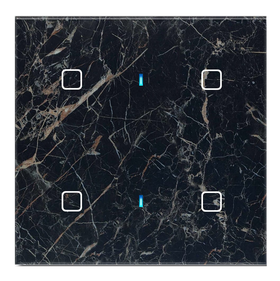 BLUMOTIX - QUBIK MARBLE COVER VETRO 4P 80X80 BLACK