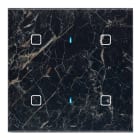 BLUMOTIX - QUBIK MARBLE COVER VETRO 4P 80X80 BLACK