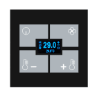 BLUMOTIX - QUBIK BUTTON COVER TA VETRO 80X80 B