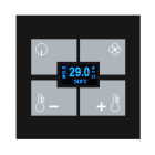 BLUMOTIX - QUBIK BUTTON COVER TA VETRO 80X80 B