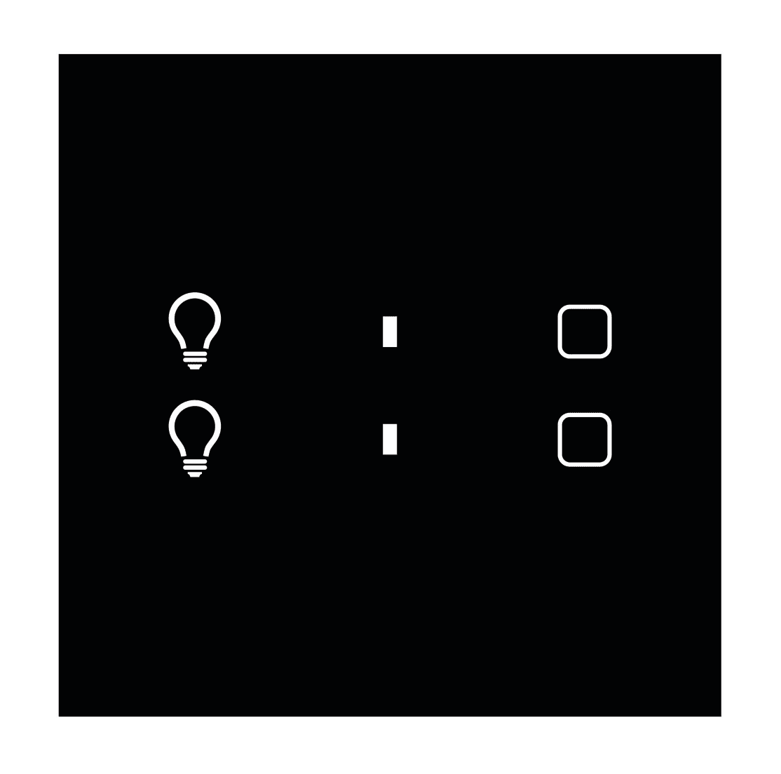 BLUMOTIX - QUBIK ICON COVER VETRO 2PL ON-OFF 80X80