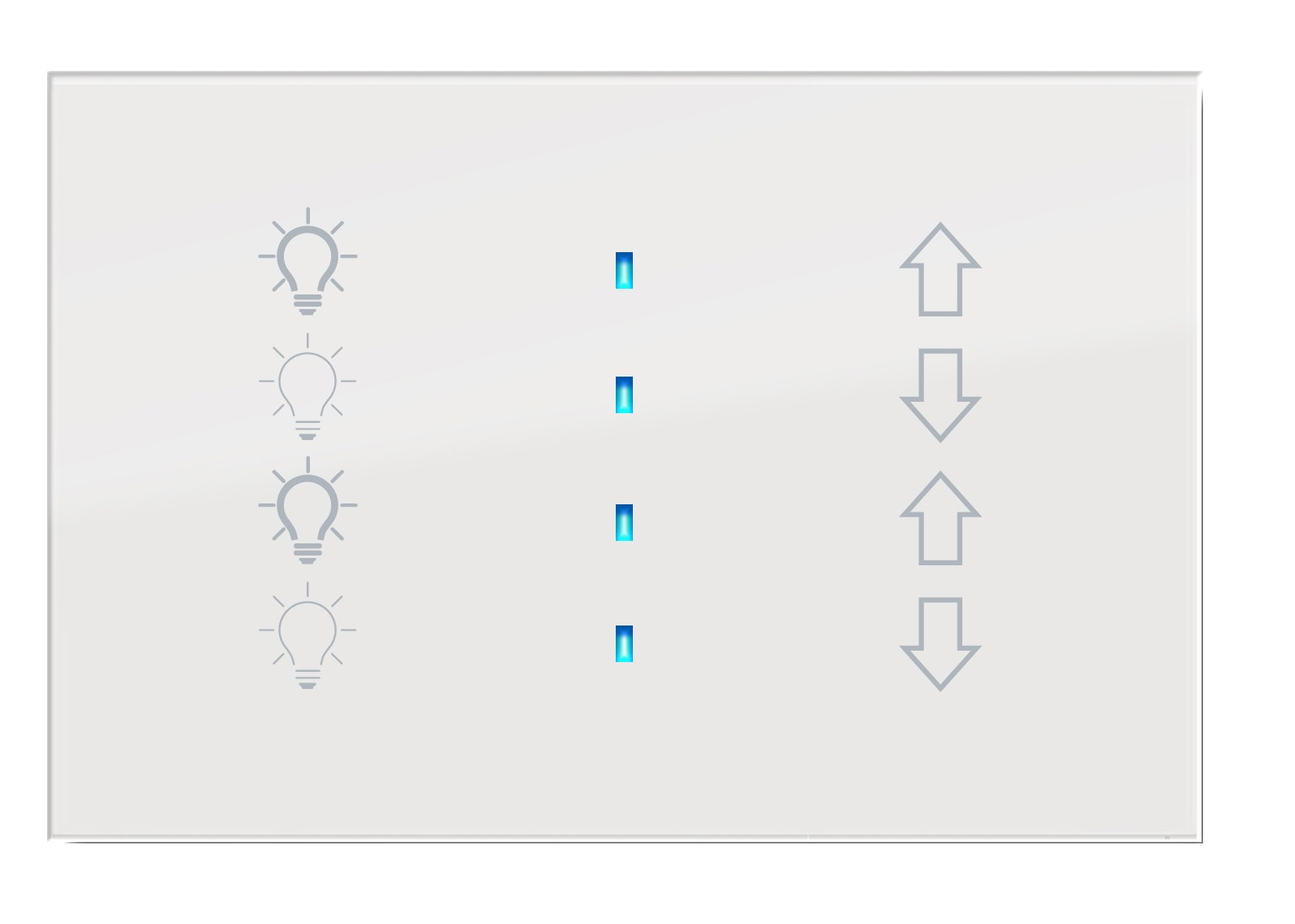 BLUMOTIX - QUBIK ICON COVER VETRO 2 REG. LUCE 80X80