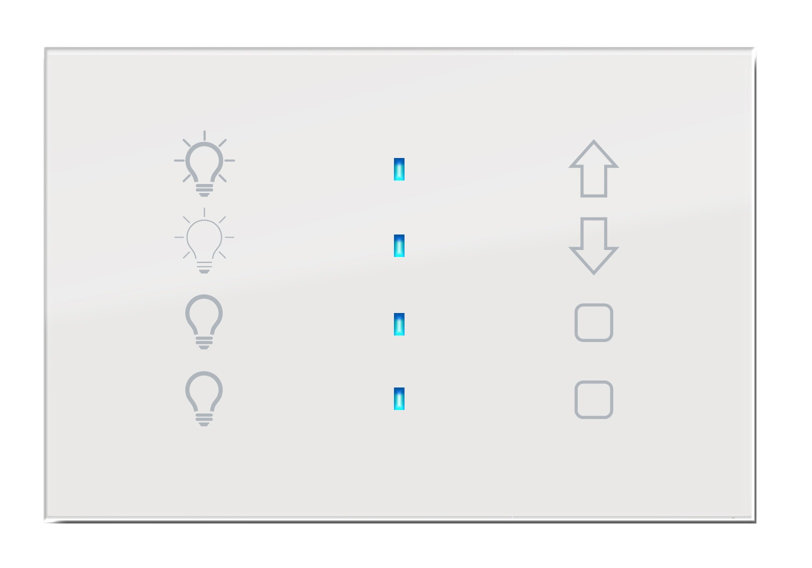 BLUMOTIX - QUBIK ICON COVER 1REGLUCE+2PL ONOFF 80X8