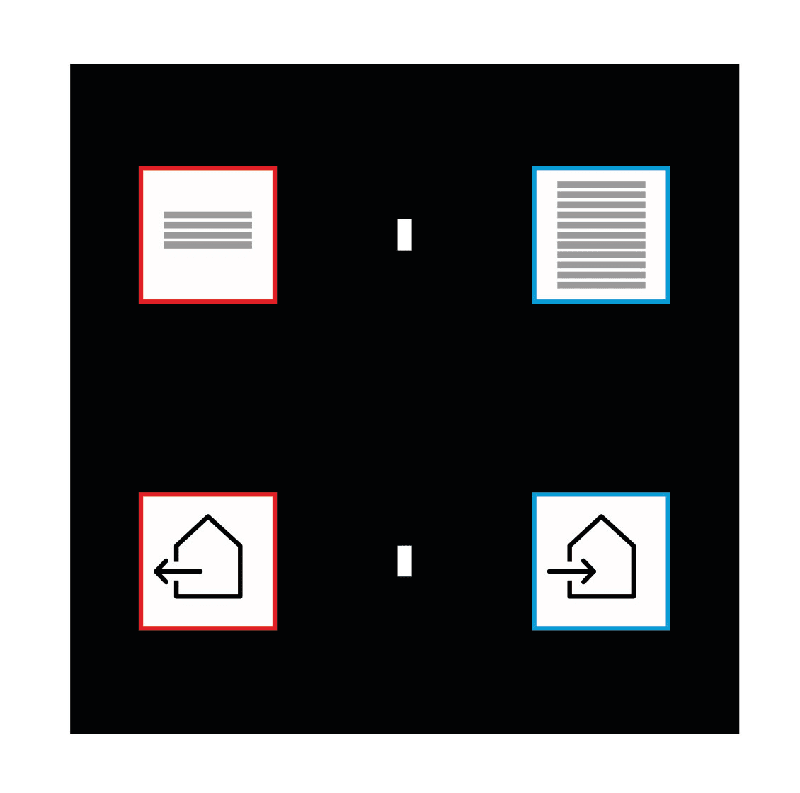 BLUMOTIX - QUBIK COVER VETRO 2 SCENARI PREDEF 80X80