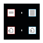 BLUMOTIX - QUBIK COVER VETRO 2 SCENARI PREDEF 80X80