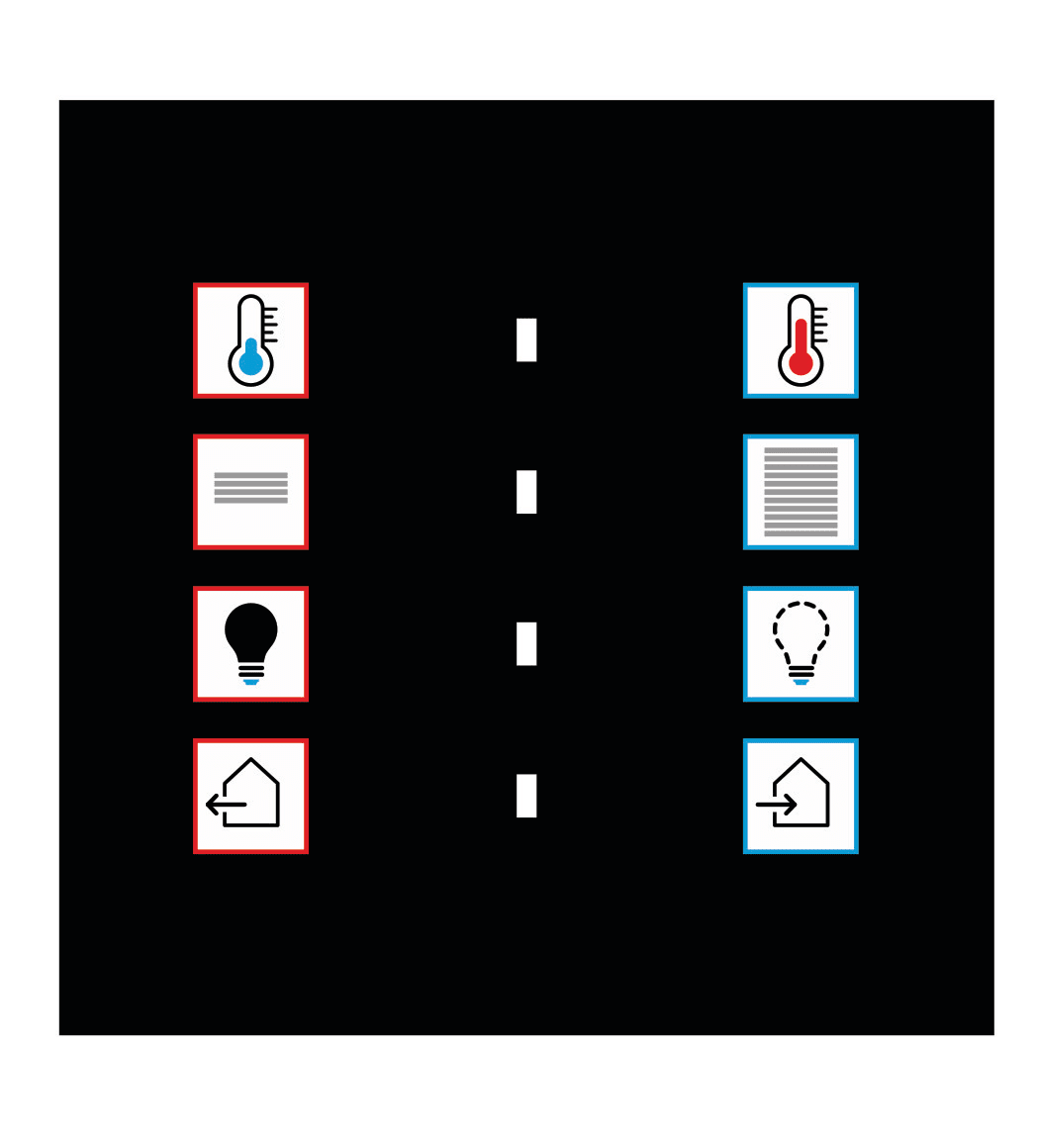 BLUMOTIX - QUBIK COVER VETRO 4 SCENARI PREDEF 80X80