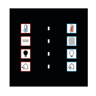 BLUMOTIX - QUBIK COVER VETRO 4 SCENARI PREDEF 120X8