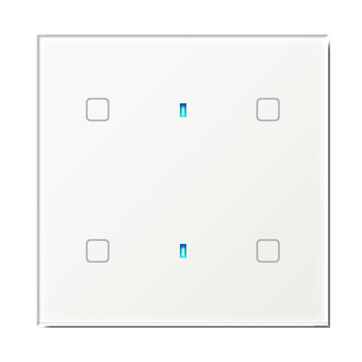 BLUMOTIX - QUBIK BUTTON COVER VETRO 4P 80X80 WHITE