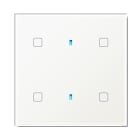 BLUMOTIX - QUBIK BUTTON COVER VETRO 4P 80X80 WHITE