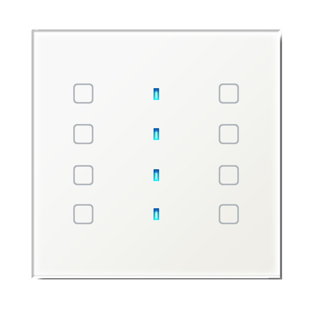 BLUMOTIX - QUBIK BUTTON COVER VETRO 8P 80X80 WHITE