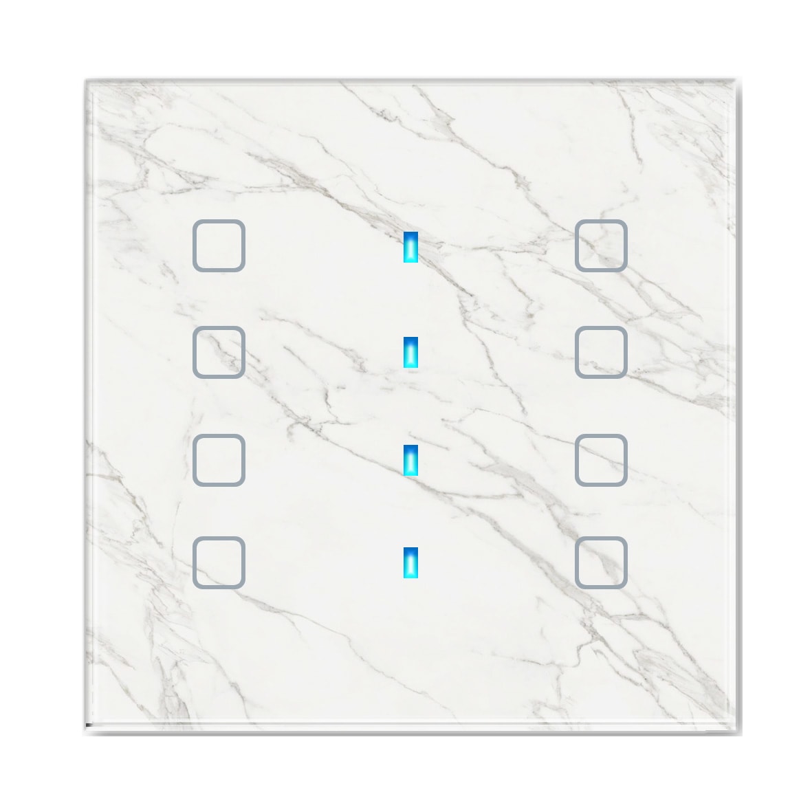 BLUMOTIX - QUBIK MARBLE COVER VETRO 8P, 80X80 WHITE