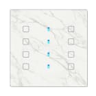 BLUMOTIX - QUBIK MARBLE COVER VETRO 8P, 80X80 WHITE