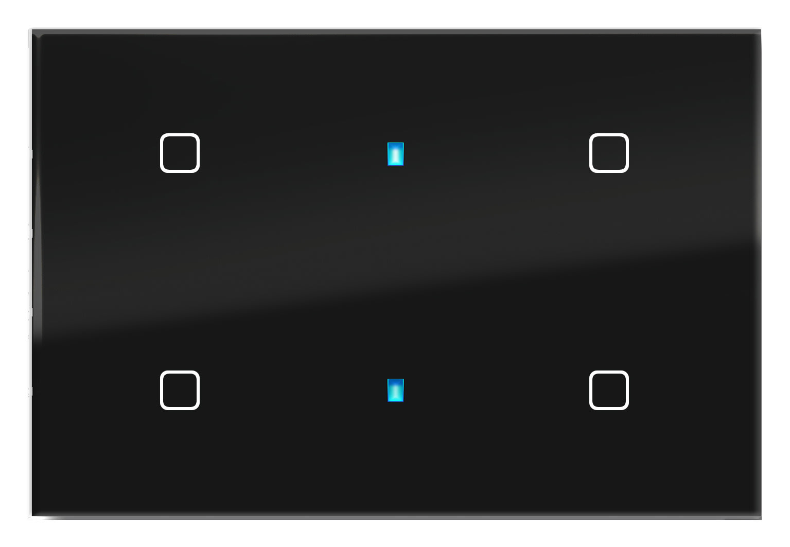 BLUMOTIX - QUBIK BUTTON COVER VETRO 4P 120X80 BLACK