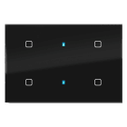BLUMOTIX - QUBIK BUTTON COVER VETRO 4P 120X80 BLACK