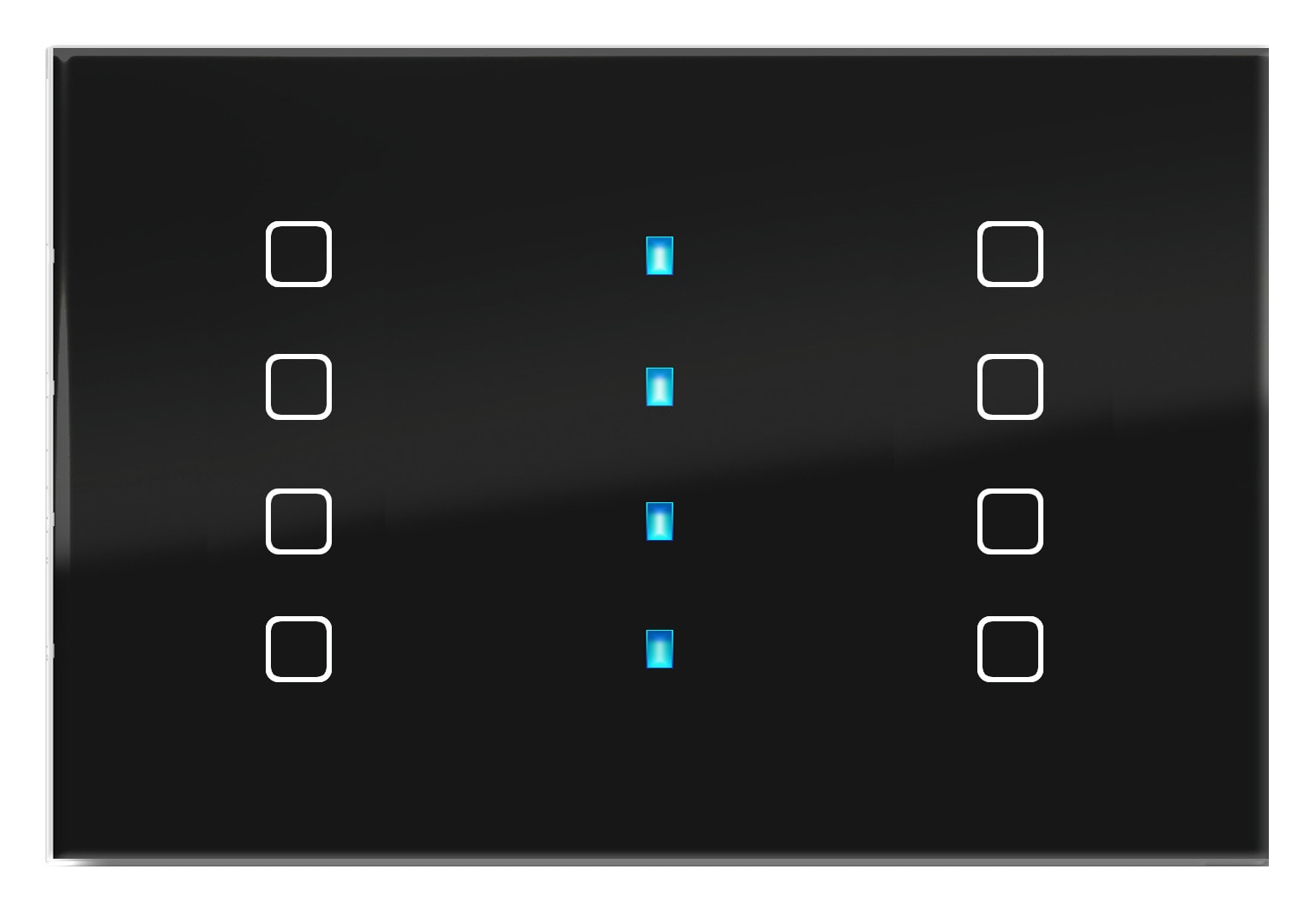 BLUMOTIX - QUBIK BUTTON COVER VETRO 8P 120X80 BLACK