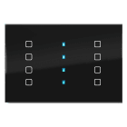 BLUMOTIX - QUBIK BUTTON COVER VETRO 8P 120X80 BLACK