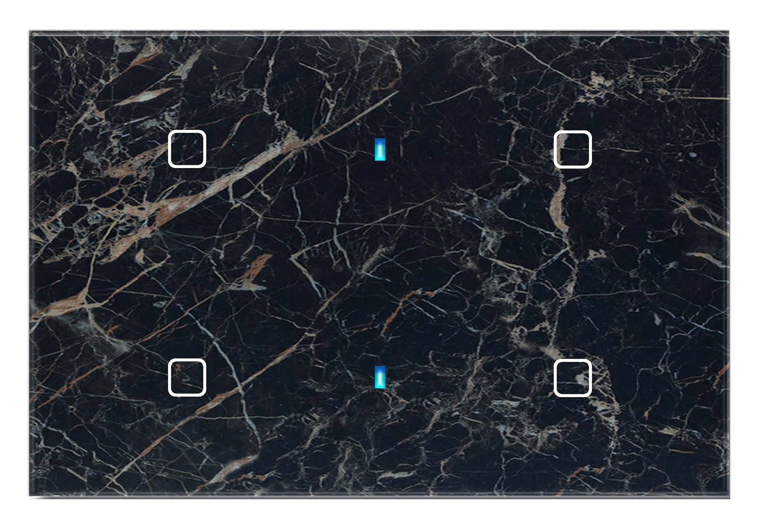 BLUMOTIX - QUBIK MARBLE COVER VETRO 4P 120X80 BLACK