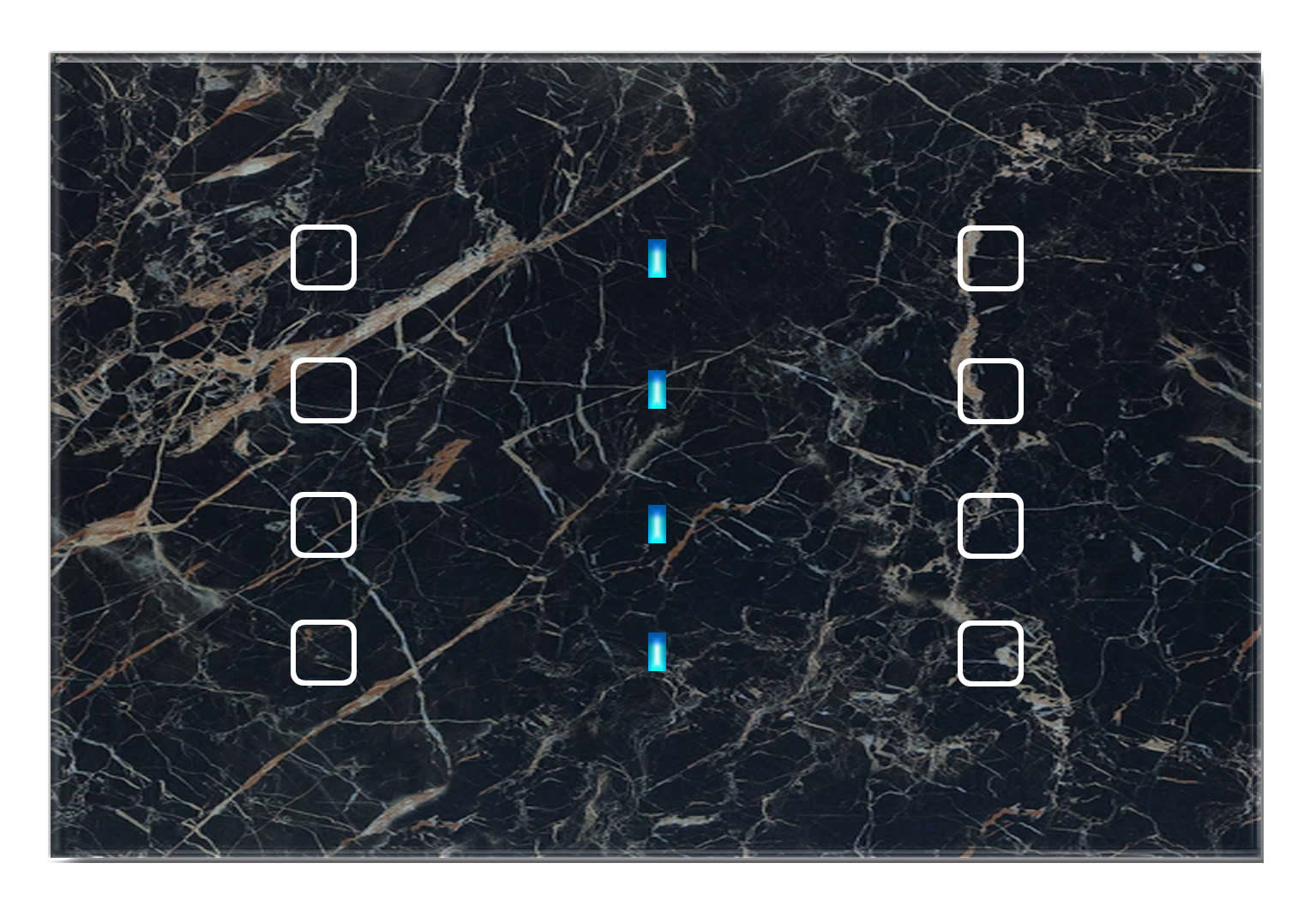 BLUMOTIX - QUBIK MARBLE COVER VETRO 8P, 120X80 BLAC