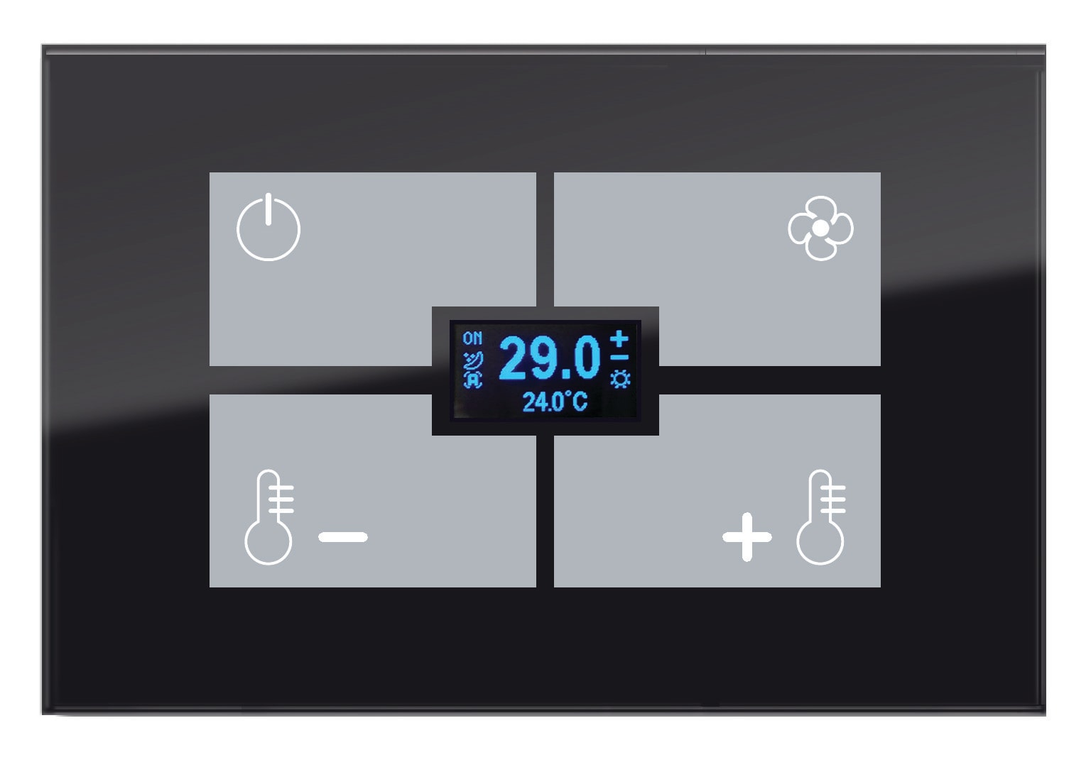 BLUMOTIX - QUBIK BUTTON COVER TA VETRO 120X80 B BX-F-RBT