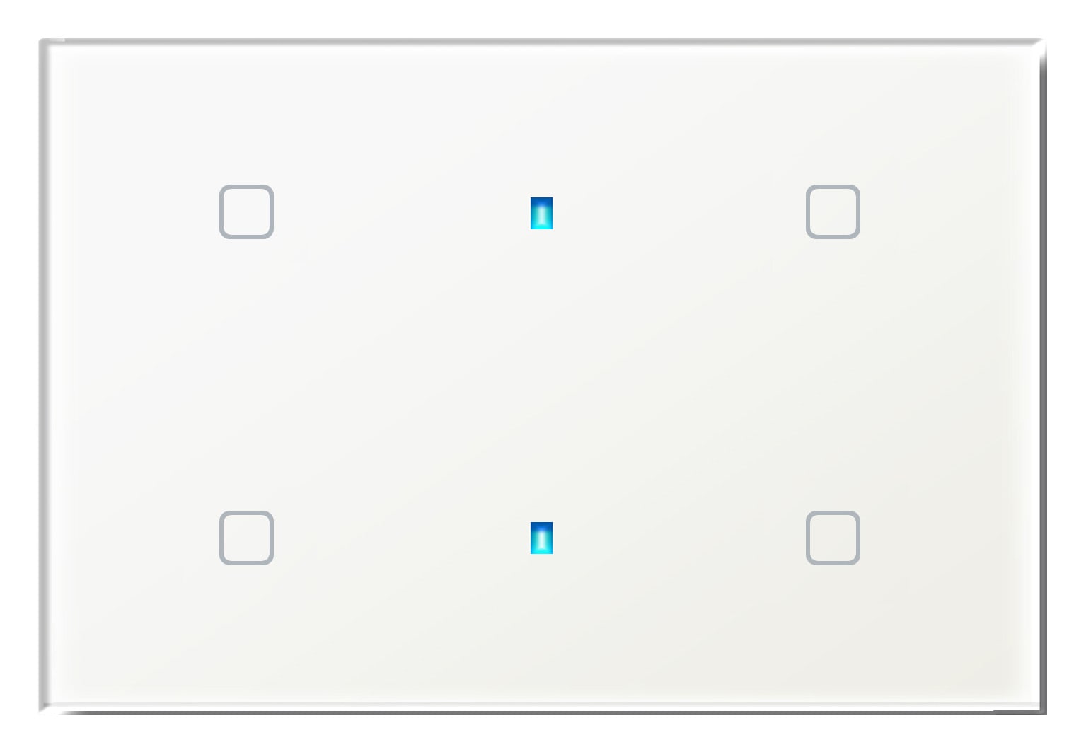 BLUMOTIX - QUBIK BUTTON COVER VETRO 4P 120X80 WHITE