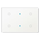 BLUMOTIX - QUBIK BUTTON COVER VETRO 4P 120X80 WHITE BX-F-RW4