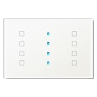 BLUMOTIX - QUBIK BUTTON COVER VETRO 8P 120X80 WHITE