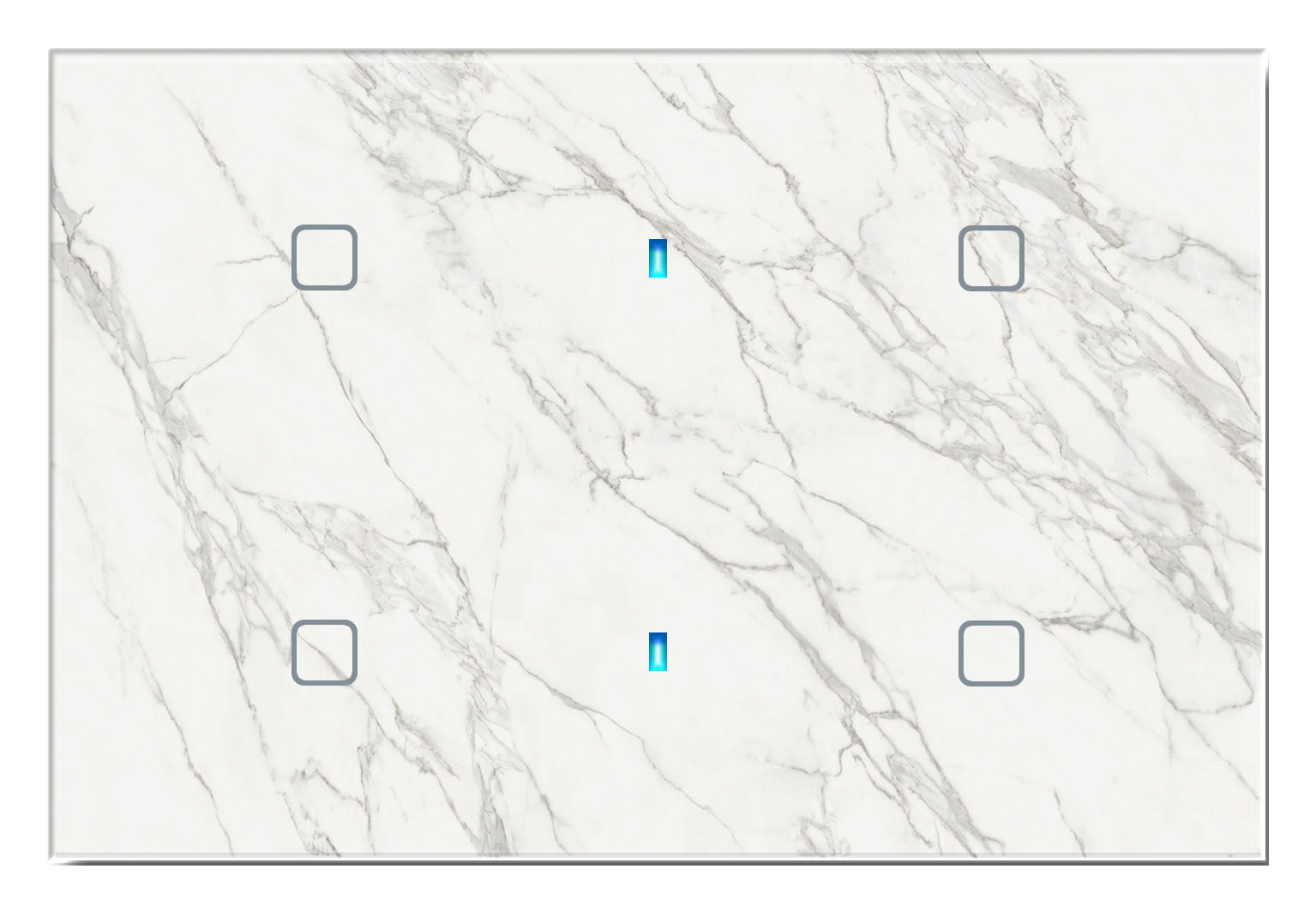 BLUMOTIX - QUBIK MARBLE COVER VETRO 4P 120X80 WHITE