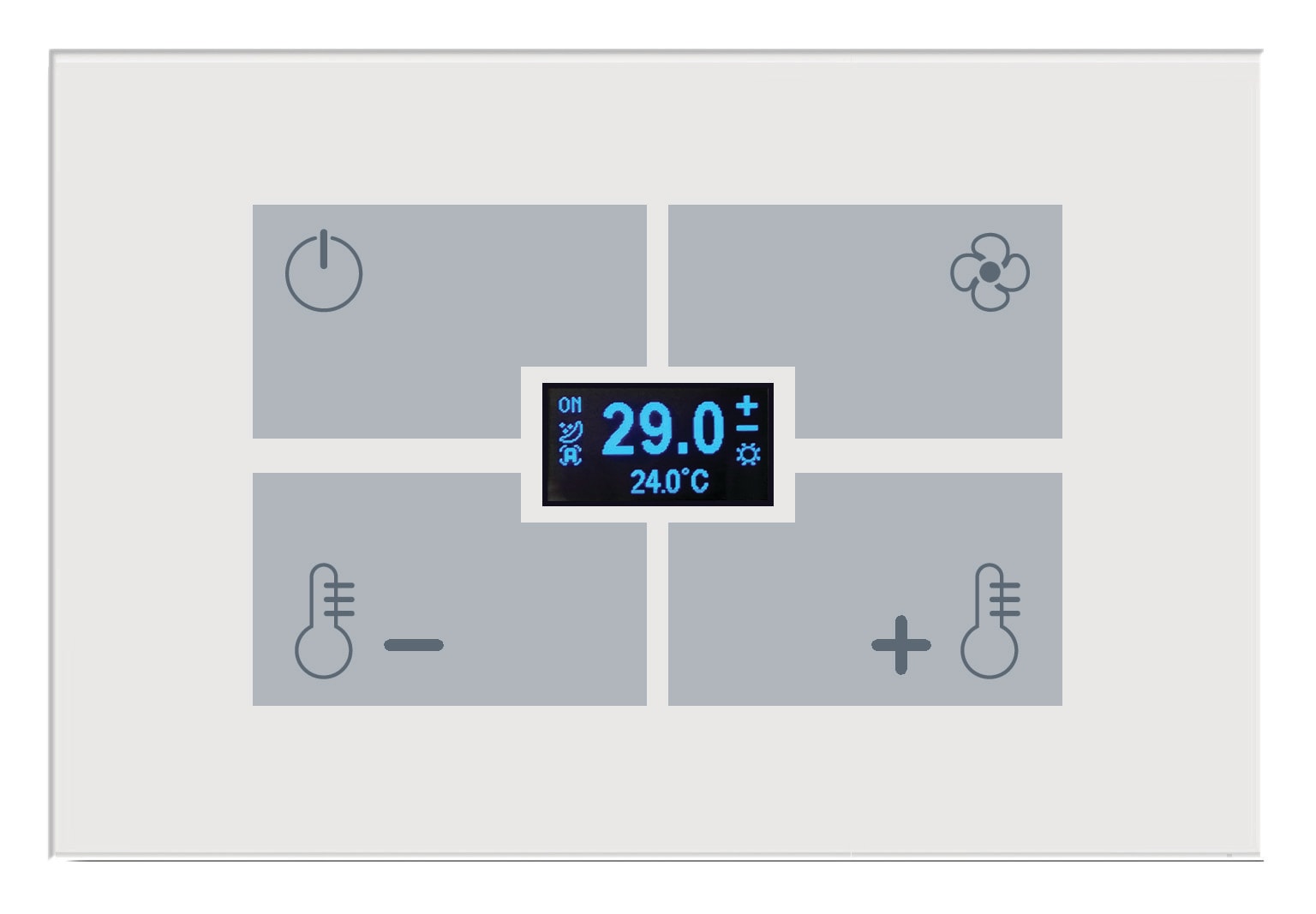 BLUMOTIX - QUBIK BUTTON COVER TA VETRO 120X80 W BX-F-RWT