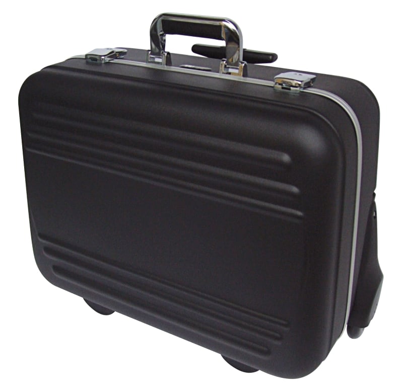 BM - VALIGIA TROLLEY NERA ABS PORTAUTENSILI