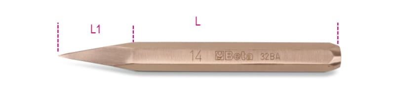 BETA - Bulino antiscintilla esagonale 14x150 BA.